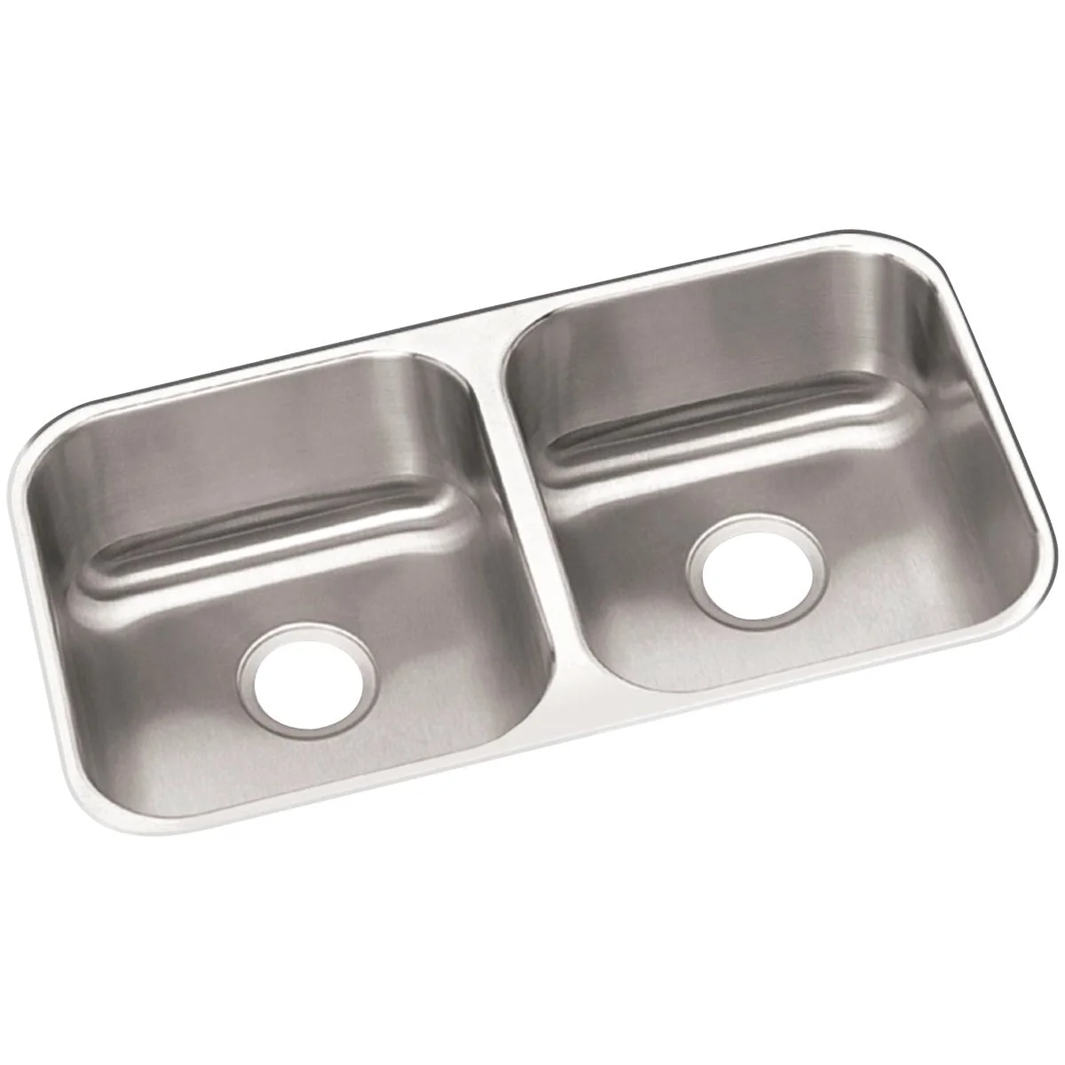 Fine Crafted Elkay Dayton Double Bowl 31-3 4 In. x 18-1 4 In. x 8 In. Deep Stainless Steel Kitchen Sink Undermount Pure