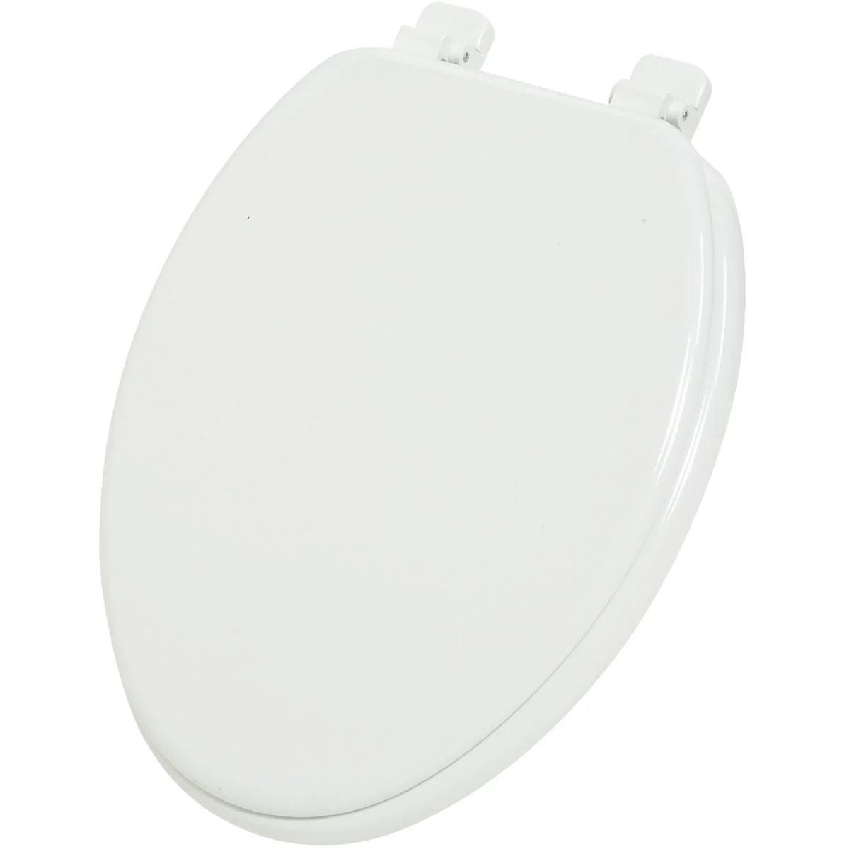 Comfortable Home Impressions Elongated Closed Front White Wood Toilet Seat Luxury