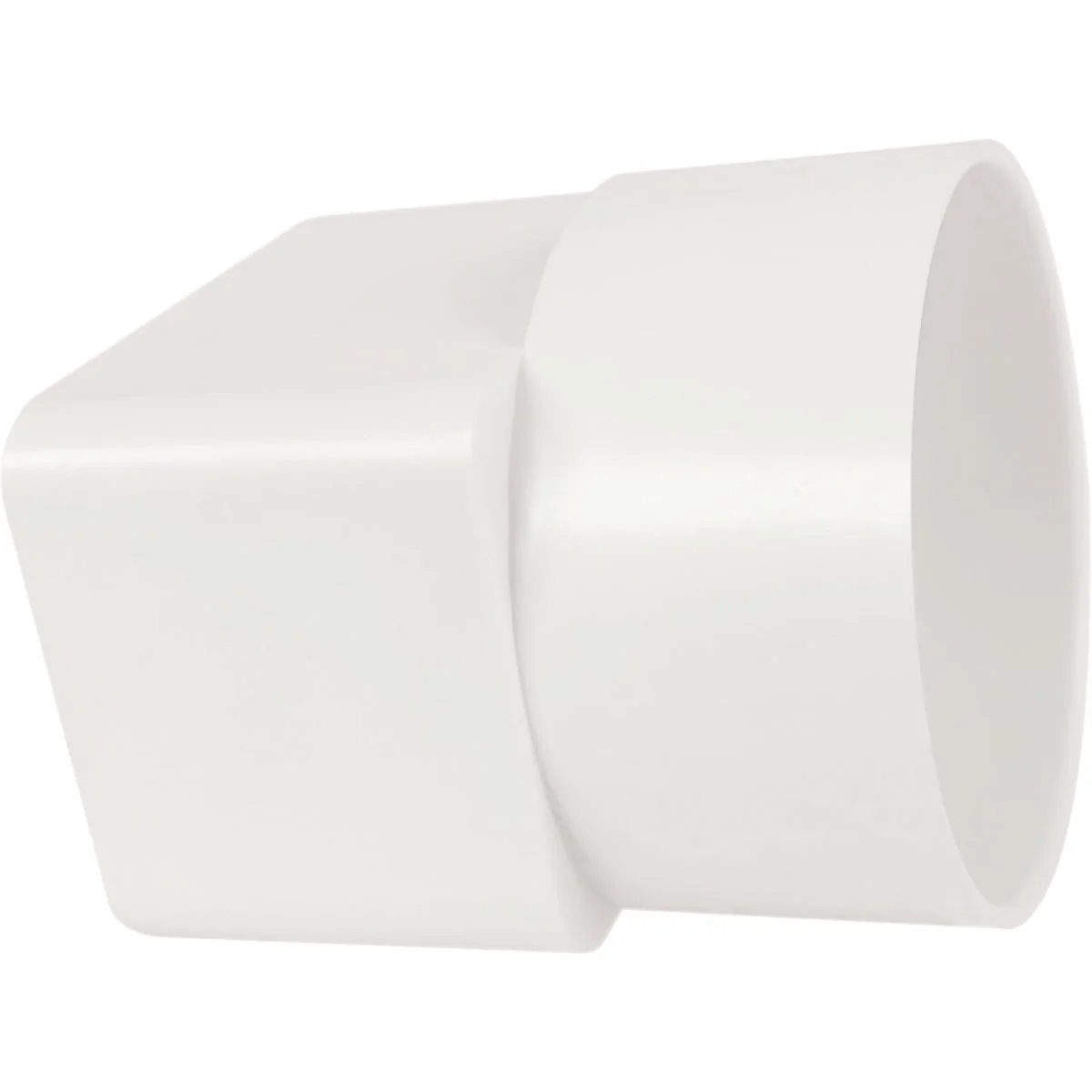 Authentic IPEX Canplas 2 In. x 3 In. x 3 In. White Styrene Downspout Adapter Comfortable