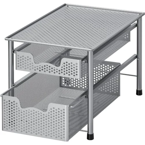 High-End Stackable 2 Tier Sliding Basket Organizer Drawer Original
