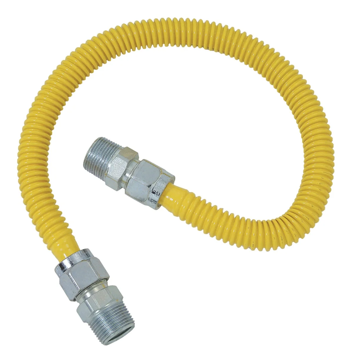Innovative Dormont 5 8 In. OD x 48 In. Coated Stainless Steel Gas Connector 3 4 In. MIP x 1 2 In. MIP Tapped 3 8 In. FIP Easy-to-Use