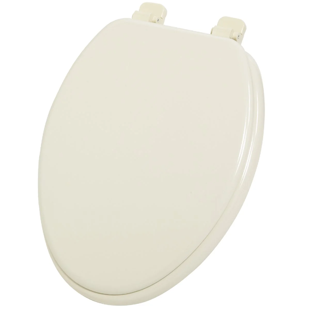 Unique Home Impressions Elongated Closed Front Bone Wood Toilet Seat Functional