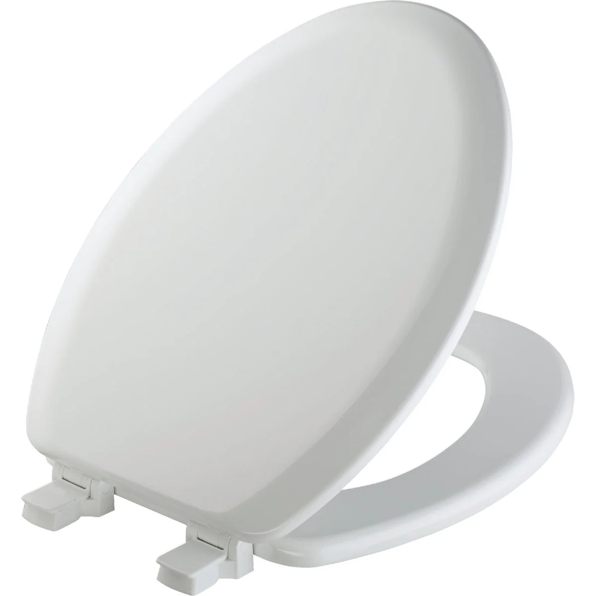 Expertly Made Mayfair Elongated Closed Front White Wood Toilet Seat Pure