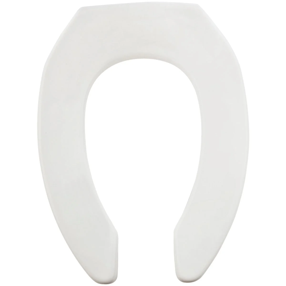 Healthy Mayfair Commercial STA-TITE Elongated Open Front White Molded Plastic Toilet Seat Next-Generation