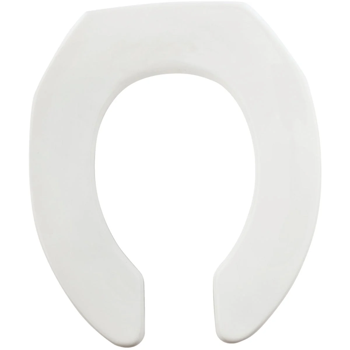Certified Mayfair Commercial STA-TITE Round Open Front White Toilet Seat Relaxed