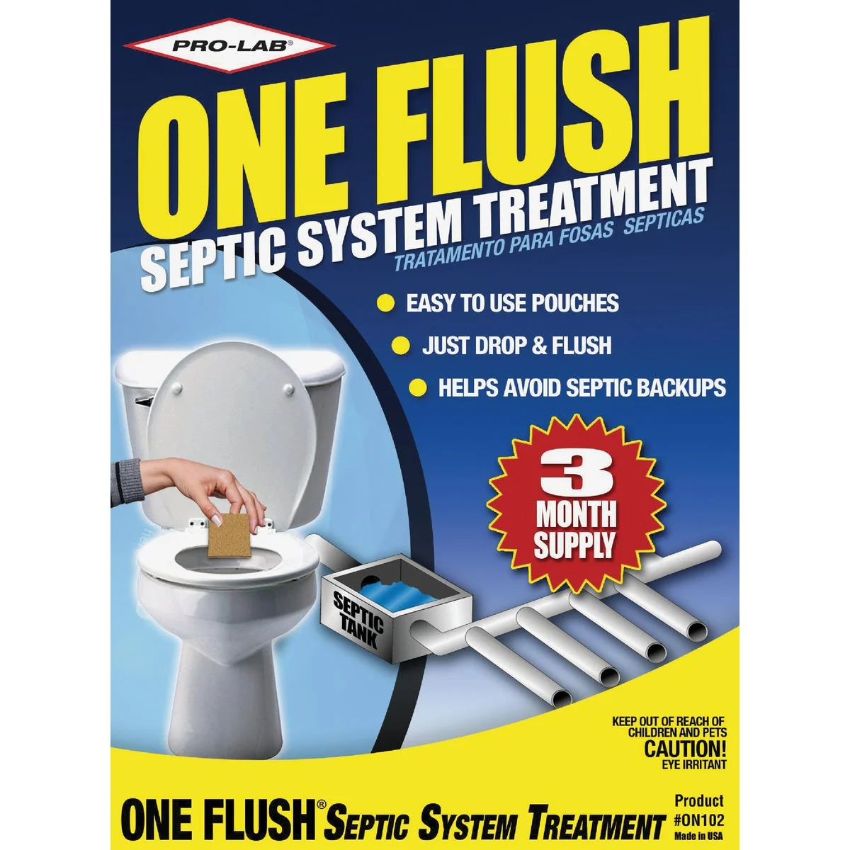 Sustainable Pro Lab One Flush 1 4 Oz. Septic Tank Treatment 3-Pack Premium