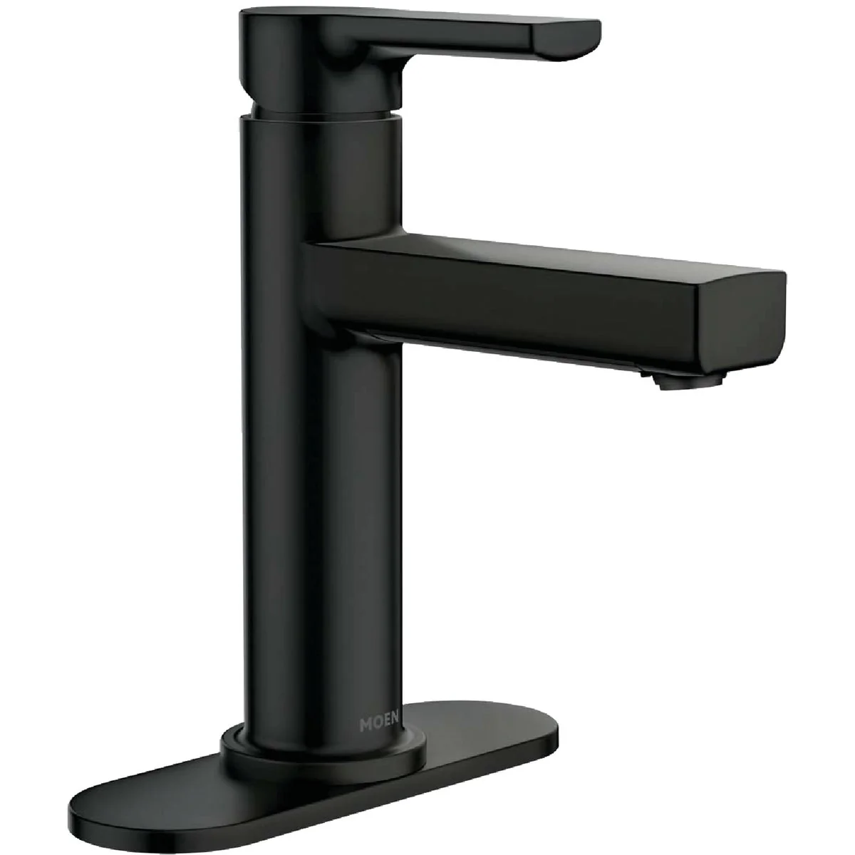 Detailed Moen Rinza Matte Black 1-Handle Lever 4 In. Centerset Bathroom Faucet Prestigious
