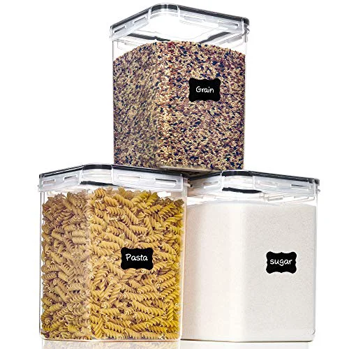 Solid Large Food Storage Containers with Lids Airtight 5.2L 3 Count Next-Generation