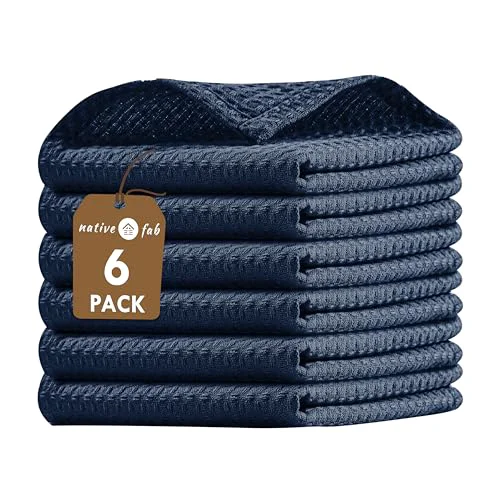 Breathable 6 Pack Waffle Dish Cloths 6 Count World-Class