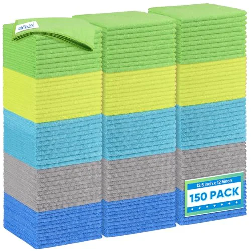 Responsible Microfiber Cleaning Cloth 150 Pack 150 Count Safe
