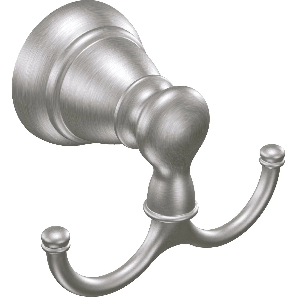 Clean Moen Brushed Nickel Double Robe Hook Advanced