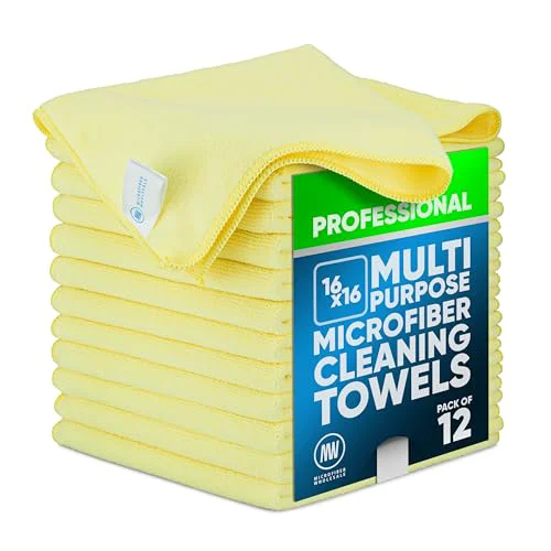 High-Performance MW Pro 16x16 Commercial Cleaning Rags 12 Count Traditional