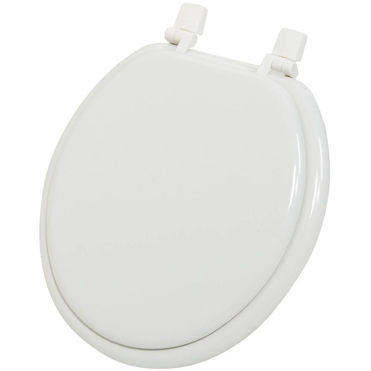 Lightweight Home Impressions Round Closed Front White Wood Toilet Seat Quality
