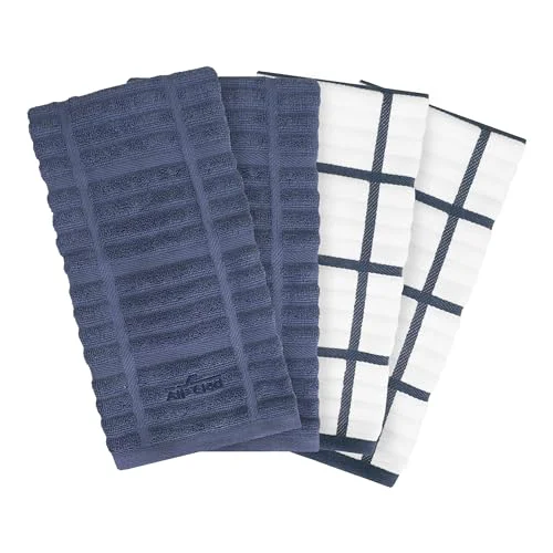 Flexible Solid Coordinate Kitchen Towels 4 Count High-Quality