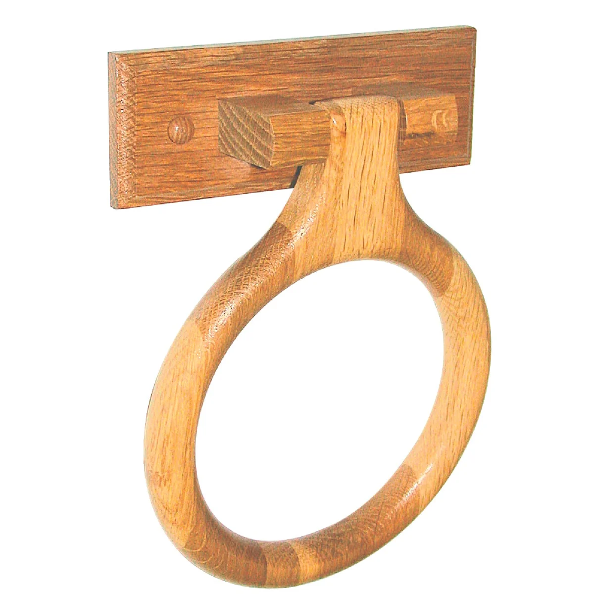 Artisan Home Impressions Medium Oak Solid Oak Towel Ring World-Class