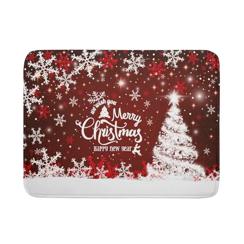 Solid Happy New Year Red Dish Drying Mat for Kitchen Counter Proven