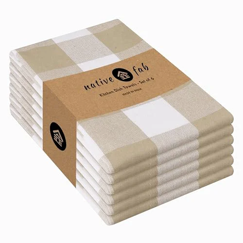 Eco-Friendly 6 Pack Buffalo Check Kitchen Towels16 x26 6 Count Minimalist