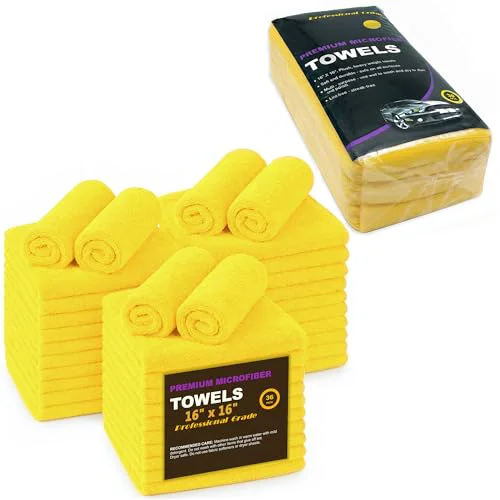Next-Generation Yellow Microfiber Cleaning Towels 36 Count Certified