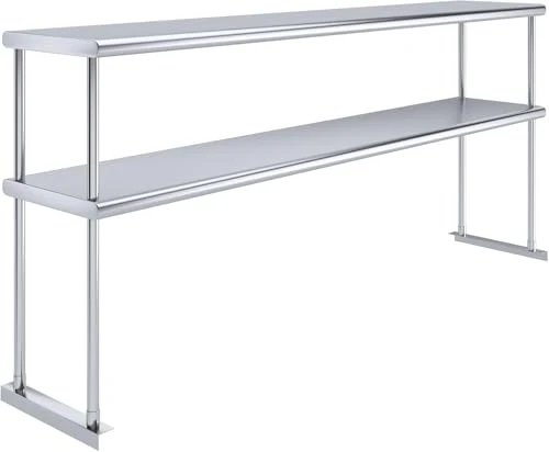 Fine Crafted 72 x 14 NSF Stainless Steel Double Overshelf Smart