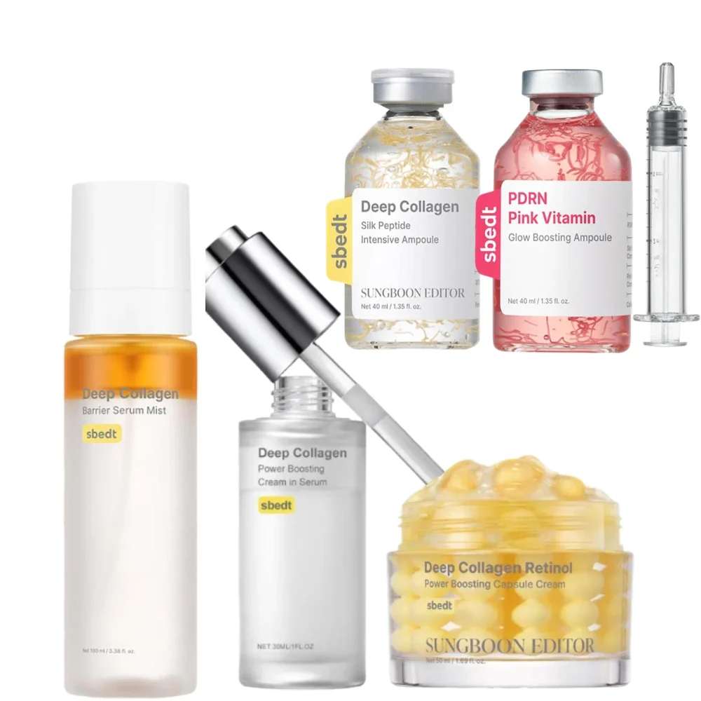 Lightweight Facial Skincare Serum and Cream Set with Collagen Powerful