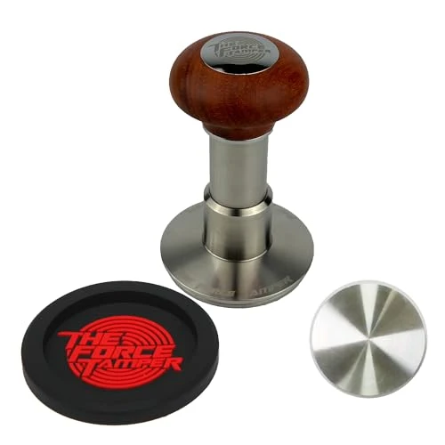 Excellent 53.50mm Standard Set Reddish Brown Wooden Jellyfish Handle Coffee Tamper World-Class