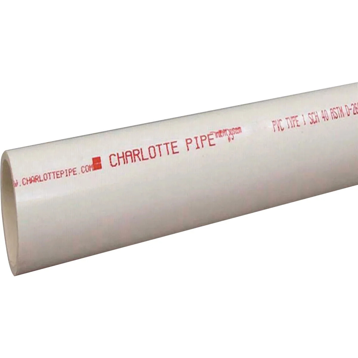 Elite Charlotte Pipe 6 In. x 20 Ft. Schedule 40 PVC DWV Pressure Dual Rated Pipe Lightweight