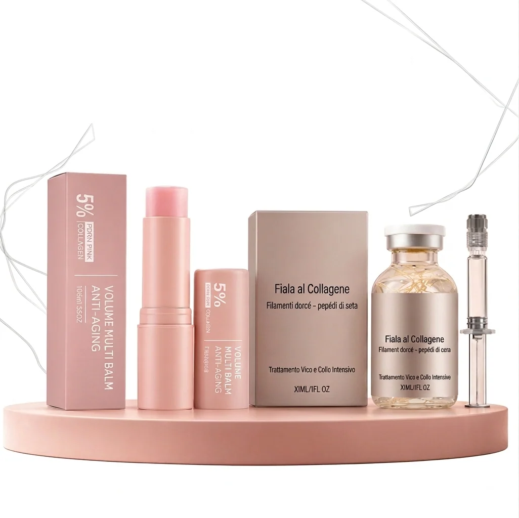 Effective Silk Collagen Moisturizing Stick and Hydrating Serum Set Safe