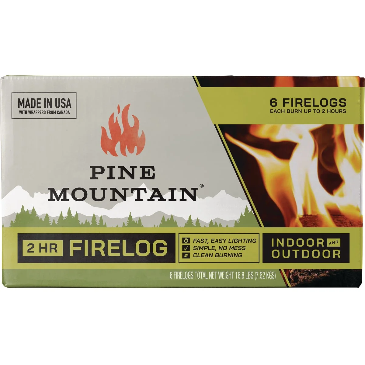 Proven Pine Mountain Classic 2-Hour Fire Log Prestigious