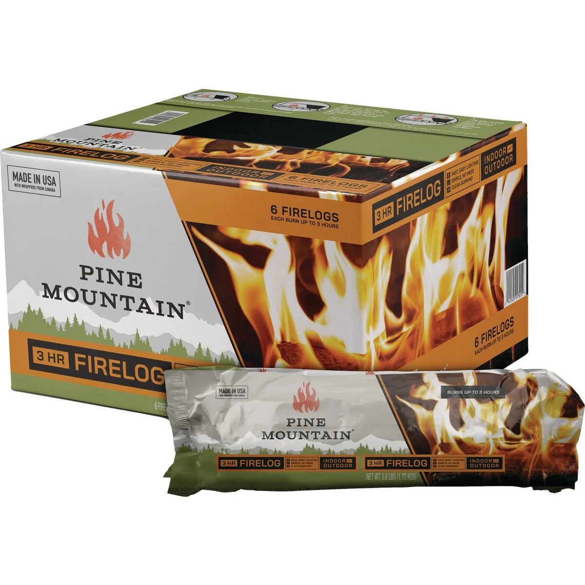 Healthy Pine Mountain Traditional 3-Hour Fire Log First-Class