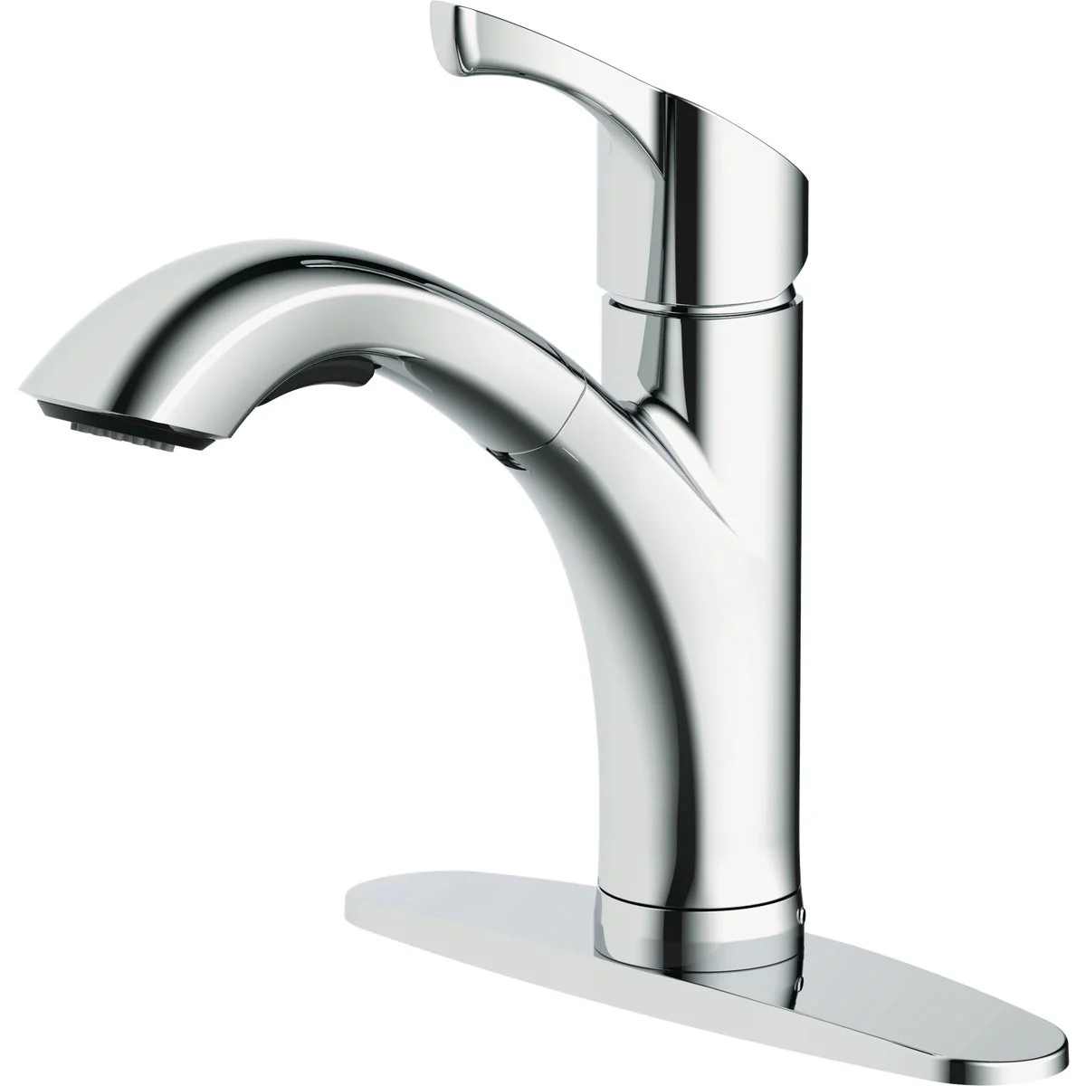 Consistent Home Impressions Single Handle Lever Pull-Out Kitchen Faucet Polished Chrome Crafted