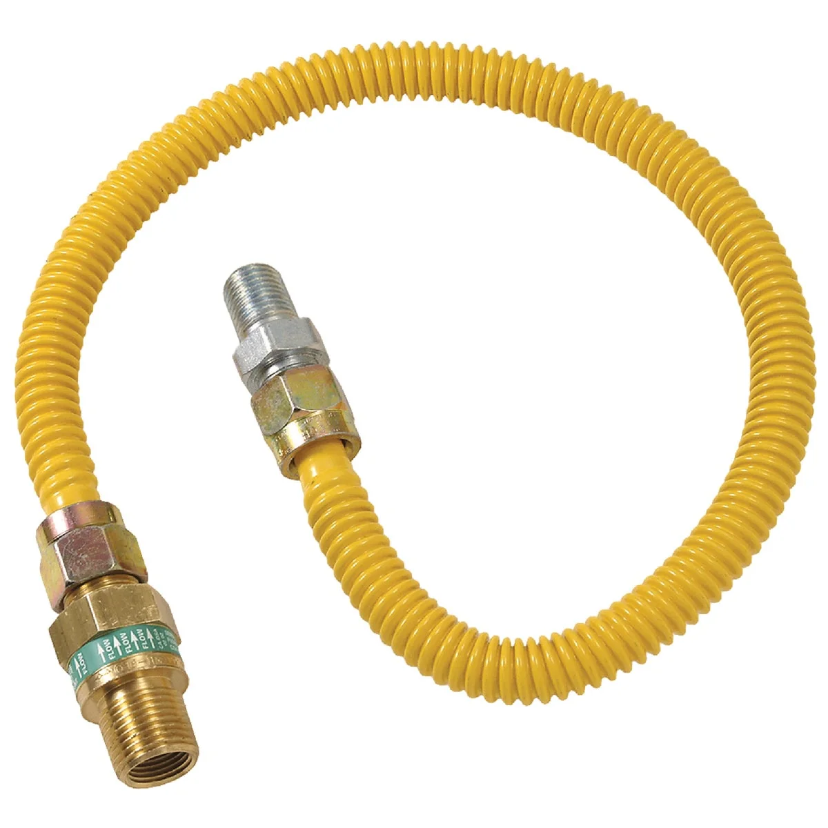 Recyclable Dormont 1 2 In. OD x 18 In. Coated Stainless Steel Gas Connector 1 2 In. MIP Tapped 3 8 In. FIP x 1 2 In. MIP SmartSense