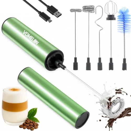 Healthy Rechargeable Milk Frother Handheld Electric Frother Wand Milk Foamer Drink Mixer for Coffee Crafted