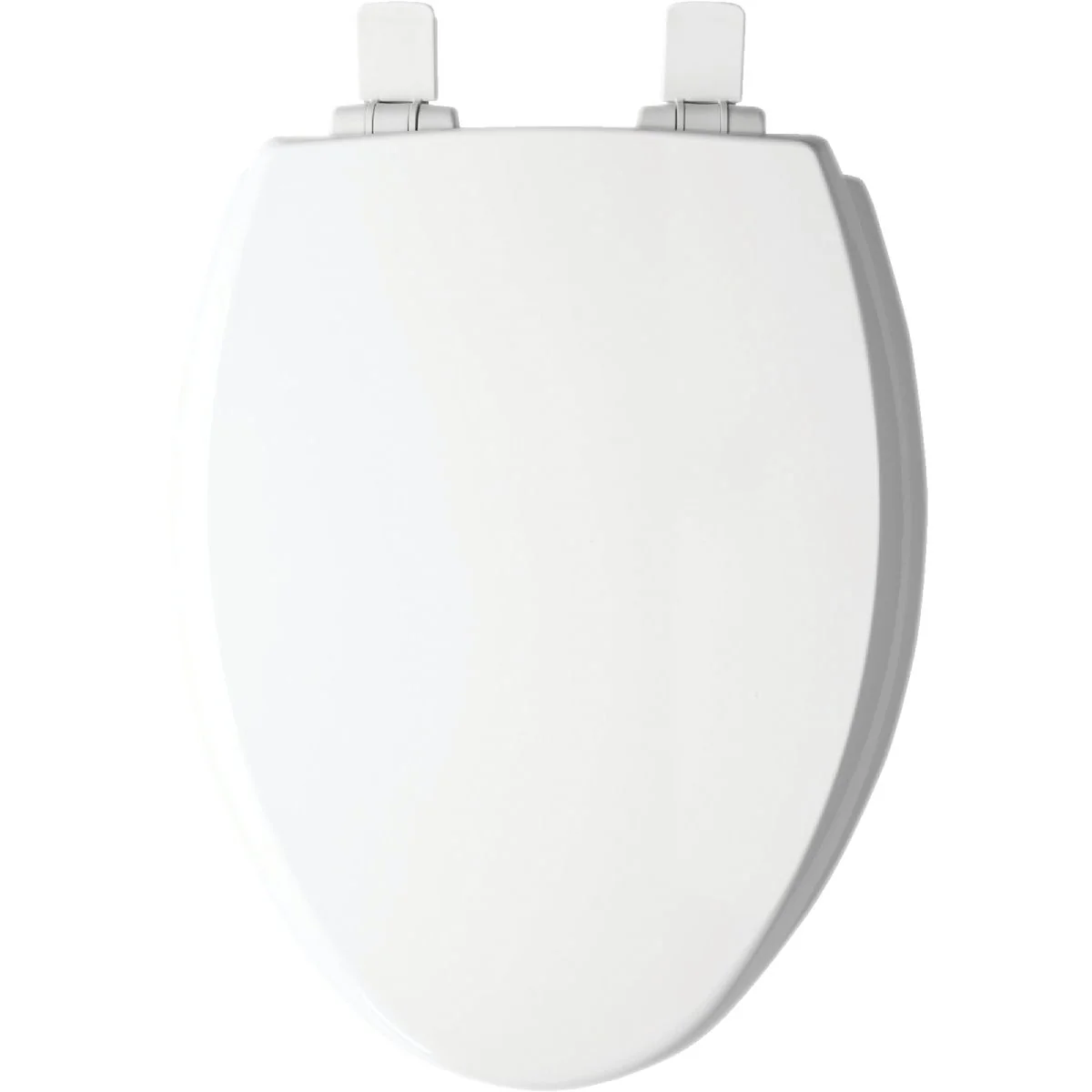 Exceptional Mayfair Kendall Elongated Closed Front WhisperClose White Enameled Wood Toilet Seat Expertly Made