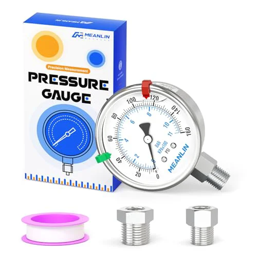 Relaxed 0 160Psi Stainless Steel Liquid Filled Pressure Gauge 2.5 FACE DIAL 1 Trendy