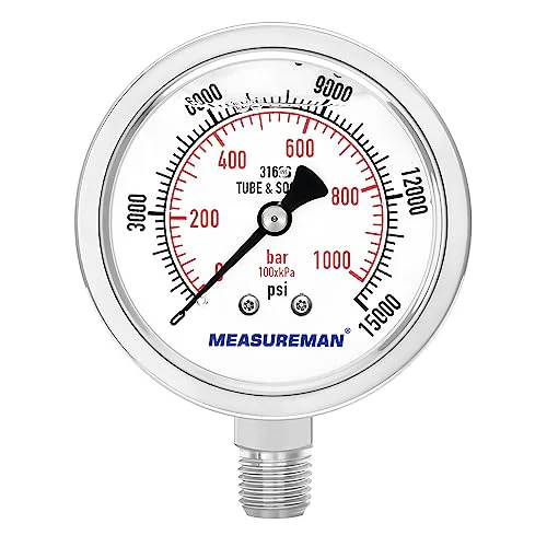 Exceptional Fully Stainless Steel Hydraulic Glycerin Filled Pressure Gauge Innovative