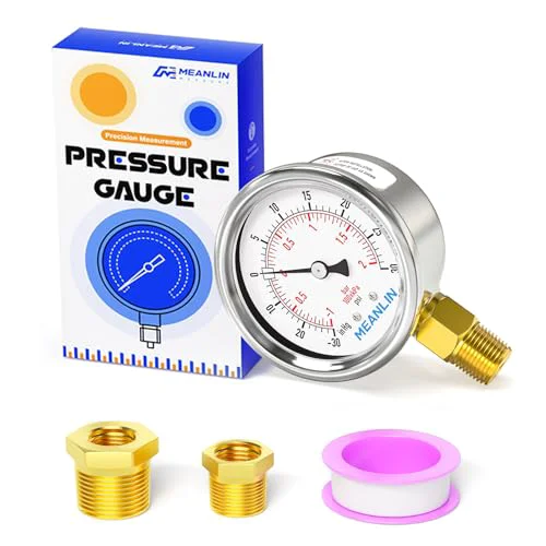 Eco-Friendly 30inHG 30Psi Vacuum Gauge Stainless Steel 1 High-Quality