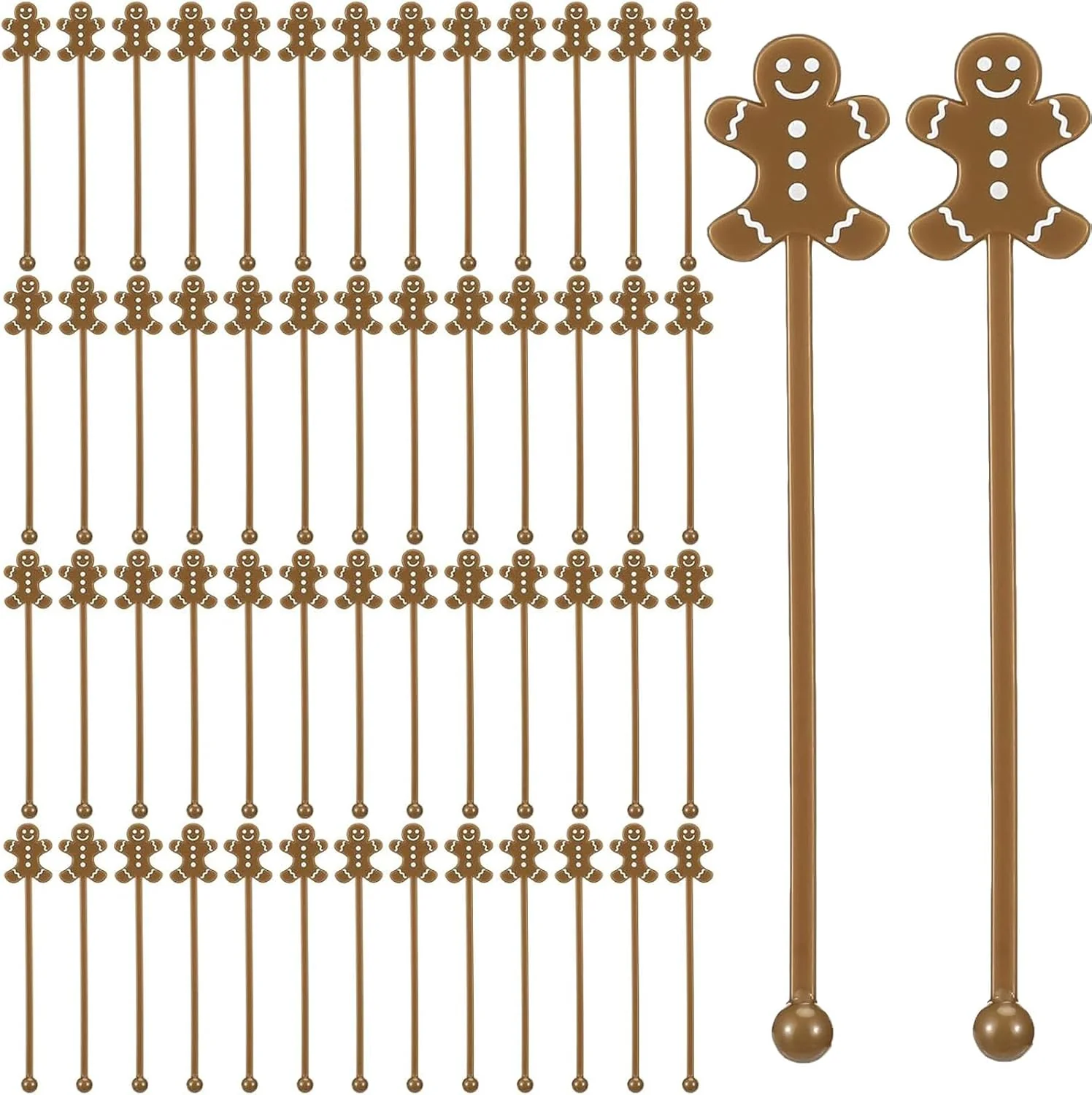 Proven 50 Pcs Christmas Drink Stirrers Xmas Coffee Stir Sticks Plastic Swizzle Sticks Cocktail Mixers for Holiday Party Supplies Hot Drinks Cocoa Bar Decoration Verified