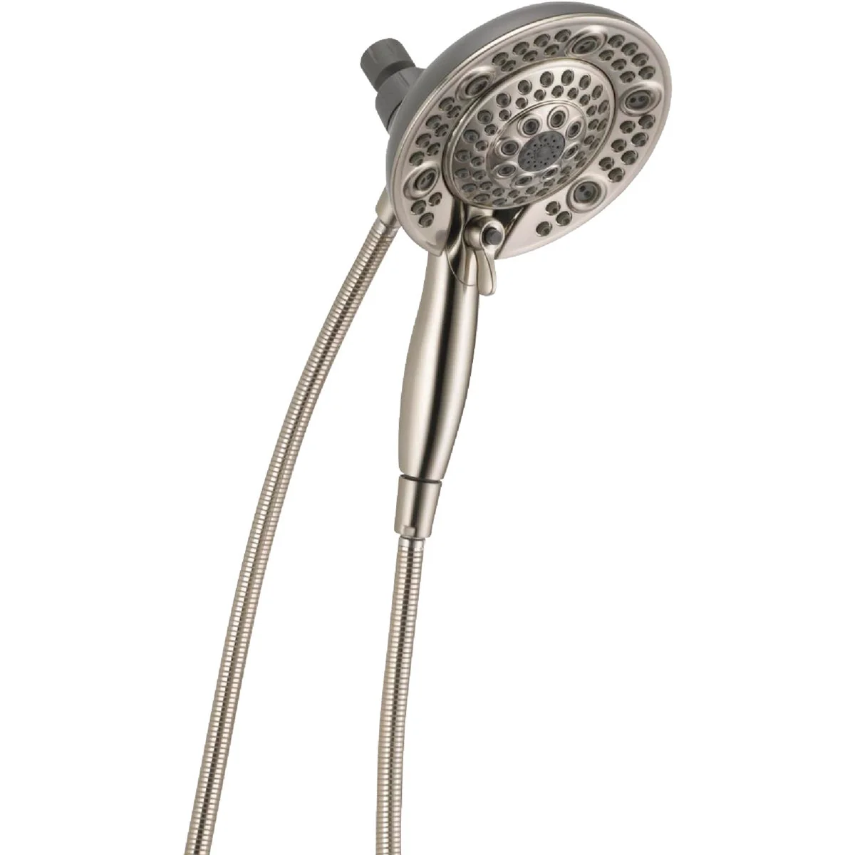 Functional Delta In2ition 5-Spray 1.75 GPM Two-in-One Combo Handheld Shower and Showerhead Brushed Nickel Unique