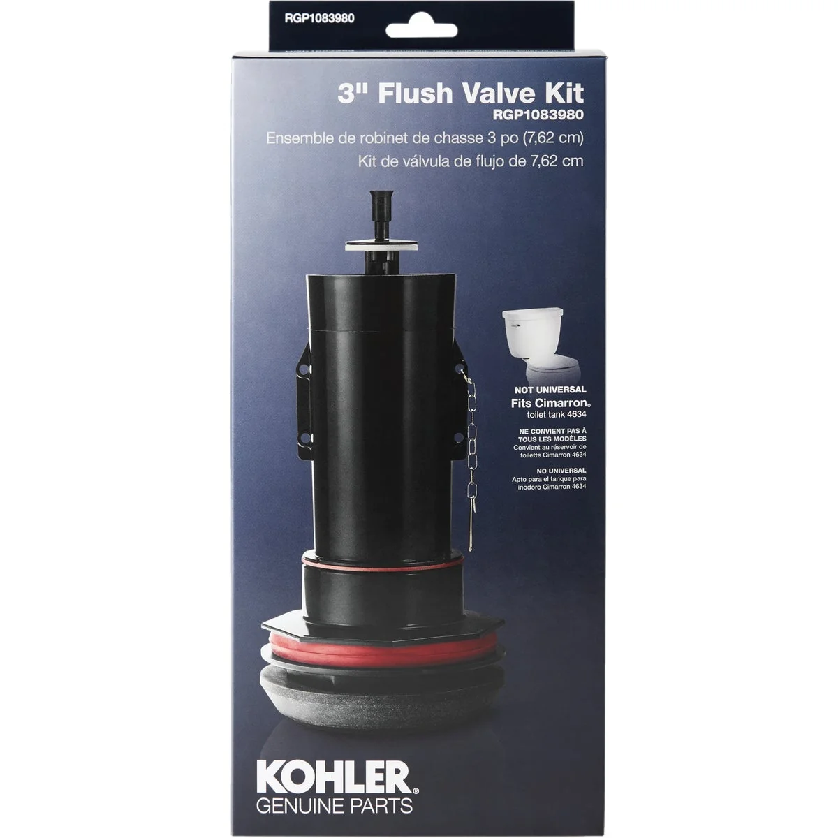 Outstanding Kohler 3 In. Toilet Canister Flush Valve Repair Kit for Cimarron K-4634 Toilets Secure