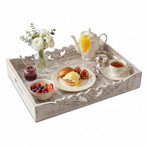 Durable Orchid Mango Wood Serving Tray Verified