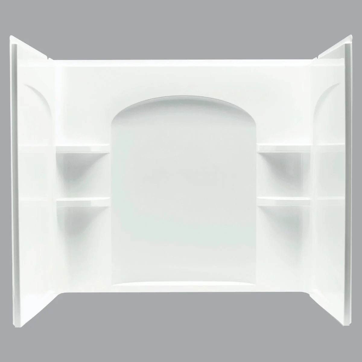 Efficient Sterling Ensemble 7122 Series 3-Piece 60 In. W x 33-1 4 In. D x 55-1 4 In. H Tub Wall Kit in White Recyclable