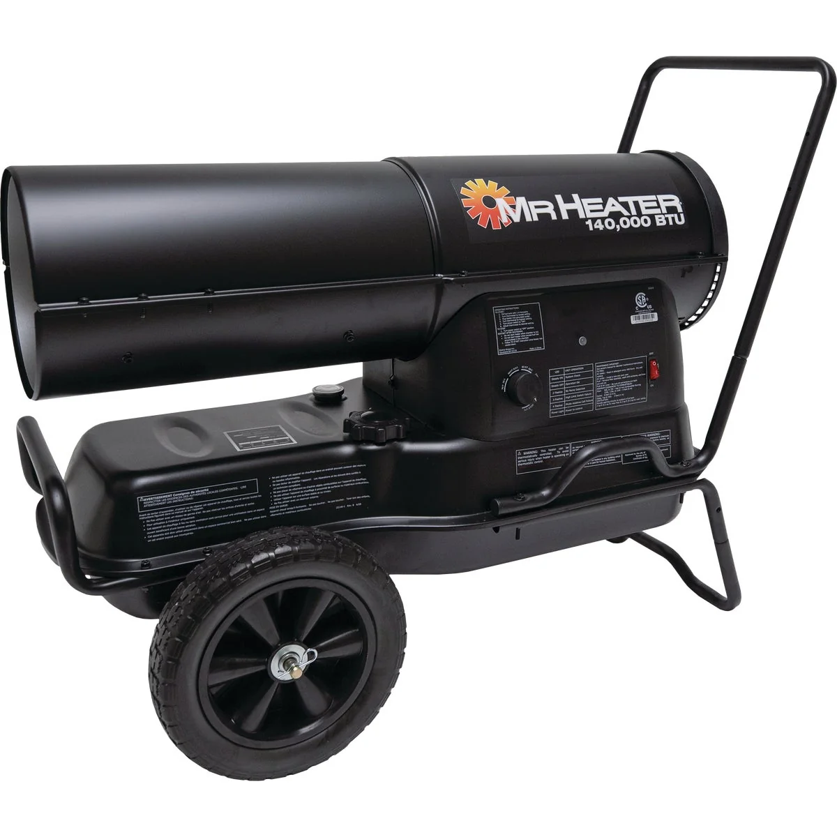 Consistent MR. HEATER 140 000 BTU Kerosene Forced Air Heater with Handles Professional