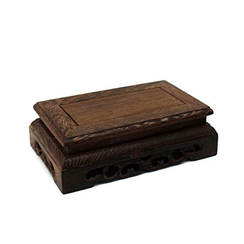 Natural Primitives Rustic Rosewood Rectangle Display Stand Vase Pot Base Fishbowl Pedestal Stand Innovative