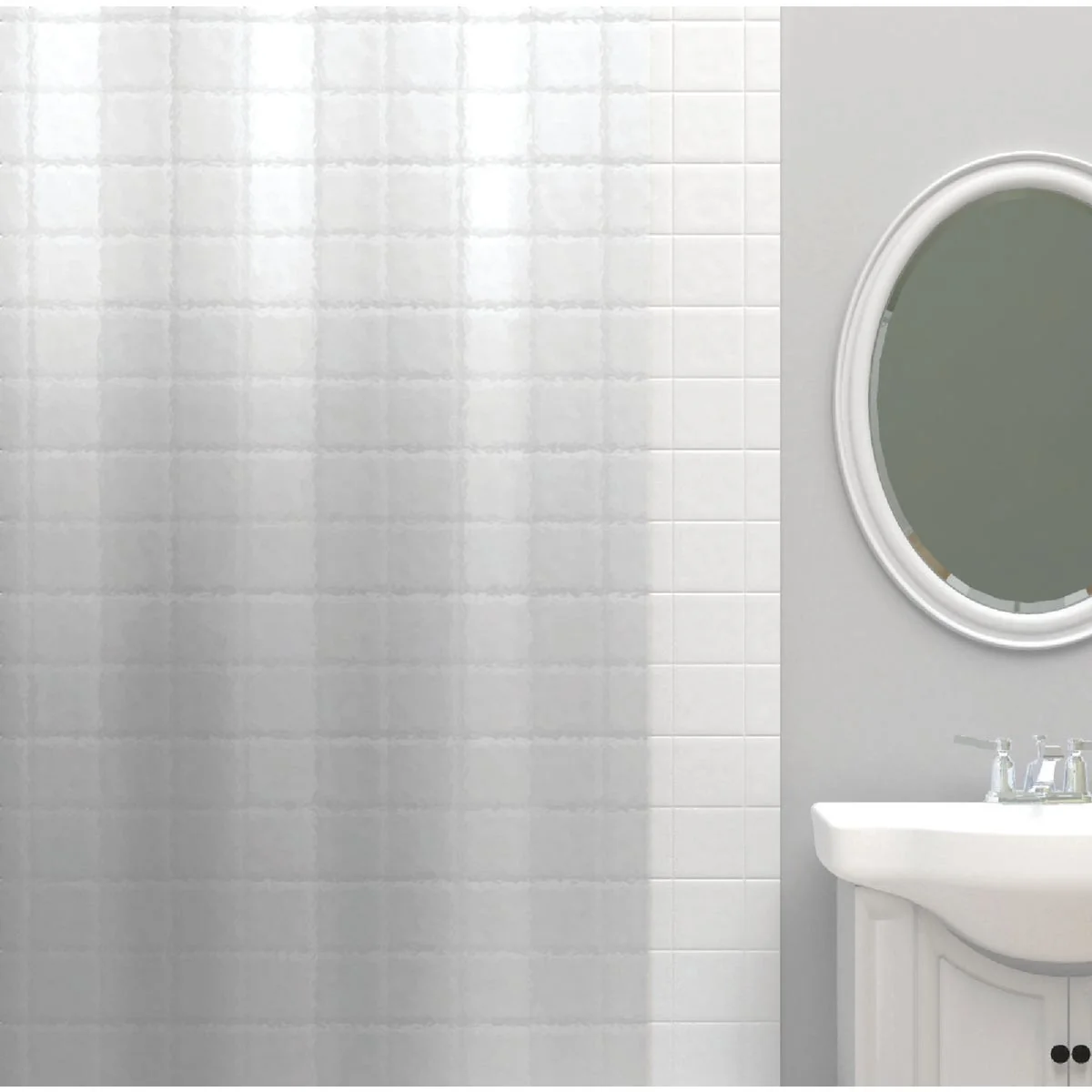 Environmentally Friendly Zenith Zenna Home 54 In. x 72 In. Clear PEVA Stall Size Shower Curtain Liner Casual