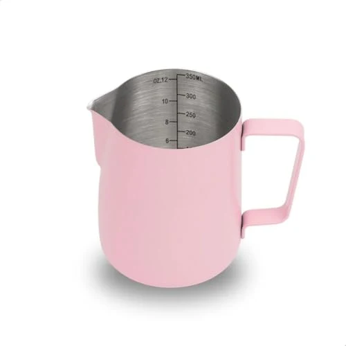 Exceptional 12oz Milk Frothing Pitcher Stainless Steel Espresso Steaming Jug Fashionable