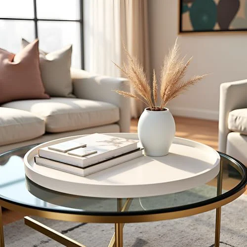 Sustainable 25 Inch Round Ottoman Tray Top-Quality