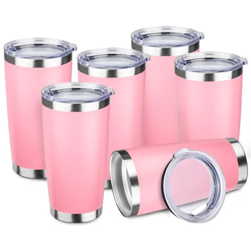 Comfortable 6 Pack 20oz Stainless Steel Travel Coffee Tumbler Classic