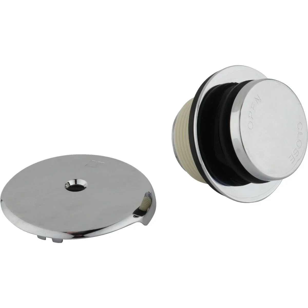 Powerful Do it Foot Lok Stop Polished Chrome Bath Drain Trim Kit Safe