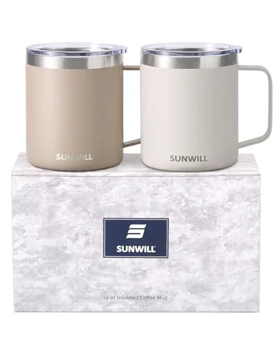 Unique Travel Coffee Mug Set of 2 2 Count Classic