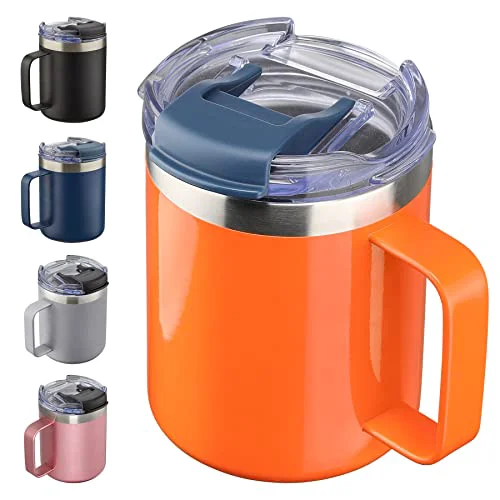 Pure 12oz Insulated Travel Coffee Mug with Handle Sophisticated